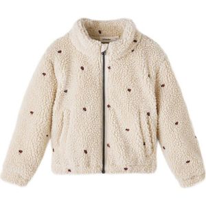 LIL' ATELIER MINI teddy tussenjas NMFNALO met all over print ecru