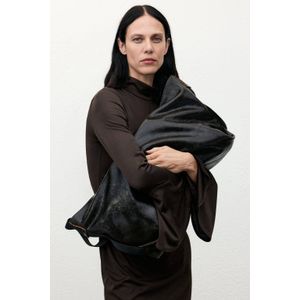 Mango midi jurk donkerbruin