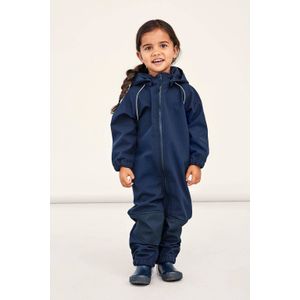 NAME IT MINI unisex softshell buitenspeelpak NMNALFA donkerblauw