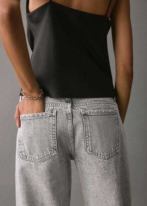 MANGO TEEN straight leg grey denim