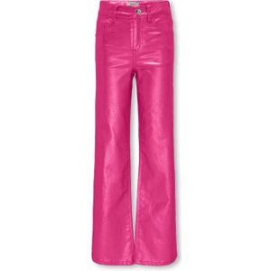 KIDS ONLY GIRL metallic coated wide leg broek KOGJUICY fuchsia metallic