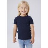 NAME IT MINI T-shirt met hartjes donkerblauw
