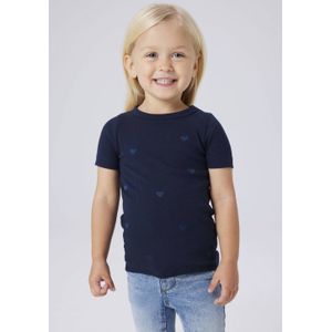 NAME IT MINI T-shirt met hartjes donkerblauw