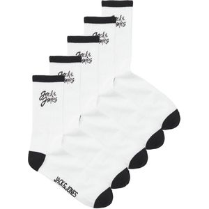 JACK & JONES JUNIOR sokken - set van 5 wit/zwart