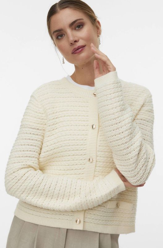 Vmsoleil - Gebreid Vest - Regular Fit - Lange Mouwen - O-hals