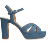 Manfield sandalettes denim blauw