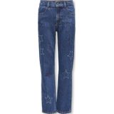 ONLY - KOGCARLY - Jeans - Blauw Denim - Met Sierstenen en Studs