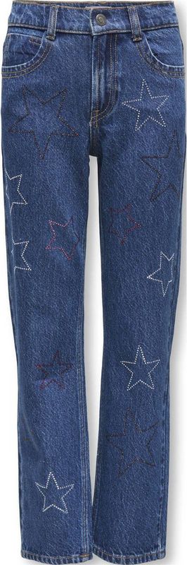 ONLY - KOGCARLY - Jeans - Blauw Denim - Met Sierstenen en Studs