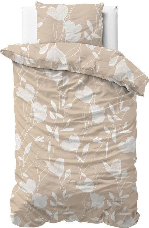 Sleeptime - Dekbedovertrek Spring - Zand/Beige - 140x200x220 + 1 Kussensloop 60x70