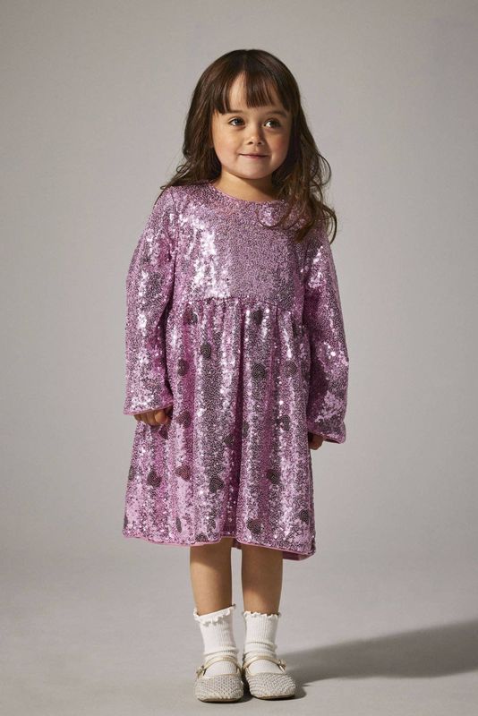 Jurk - Jacquard - Lange Mouwen - Regular Fit