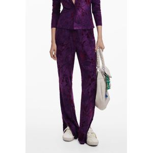 Flared Broek - Vloeiende Textuur - Licht Uitlopend - Bloemenprint