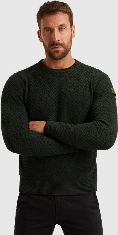 PME Legend - Mouliné Structure - Trui - Donkergroen