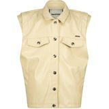 Raizzed imitatieleren gilet Isabel beige