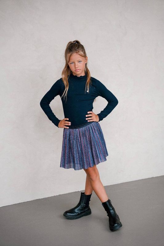 Like Flo - Jurk - Marine - Meisjes - Jerseyjurken