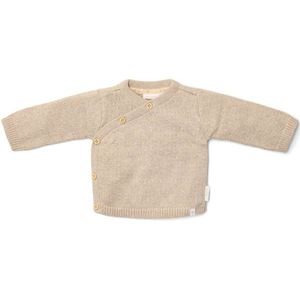 Little Dutch - Gebreid Overslag Vestje - Soft Beige Melee