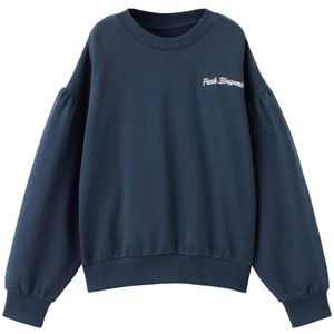 Mango Kids sweater met backprint marineblauw