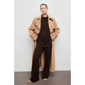 Mango straight regular waist broek gebreid