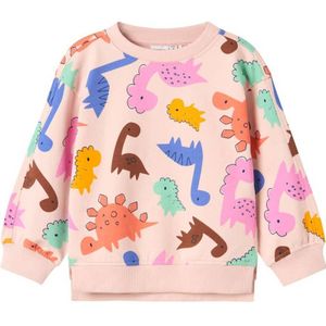 NAME IT MINI sweater NMFNIRANA met all over print lichtroze/multicolor