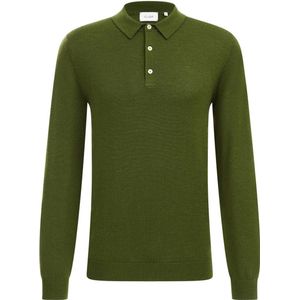WE Fashion fijngebreide trui van merinowol loden green