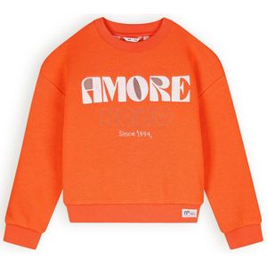 NONO sweater Konono met tekst felrood