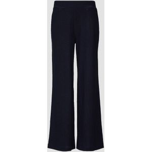 s.Oliver high waist straight fit broek donkerblauw