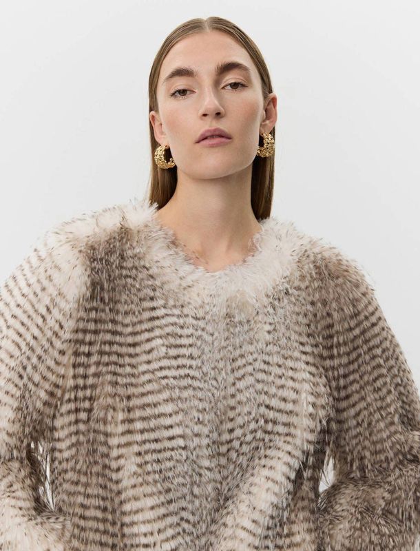 Sofie Schnoor faux fur jas grijs