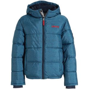 Levi's Kids gewatteerde winterjas van gerecycled polyester blauw