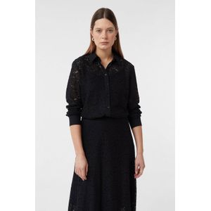 comma blouse zwart broderie
