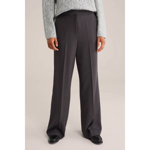 WE Fashion - Dames wide leg pantalon - Donkerbruin - Regular fit