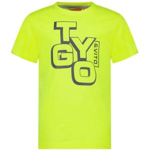 TYGO & vito T-shirt James met printopdruk felgeel