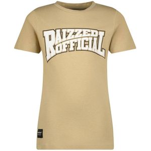 Raizzed T-shirt Iowa met tekst lichtzand