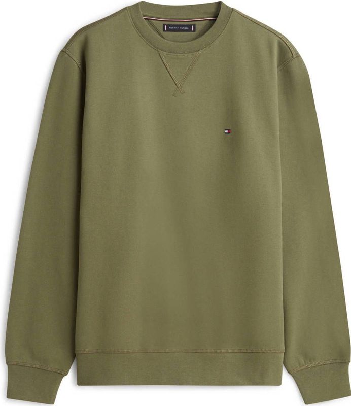 Tommy Hilfiger Heren ESS SEASONAL FLEECE CREWNECK MW0MW40000 Pullover Sweatshirt, GROEN, XS, Groen (Battle Green), XS