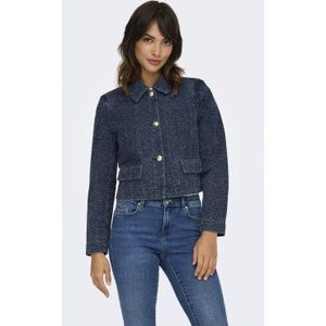 Jacqueline de Yong - Jdylady Ls Shacket - Donkerblauwe Denim Jas - Dames
