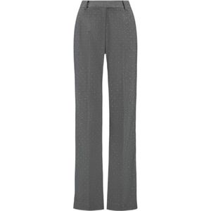 Fifth House high waist straight fit broek grijs