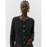 Sofie Schnoor - Carnetsw Cardigan - Zwart - Dames - Gebreid met Pailletten