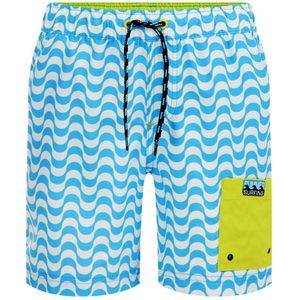 WE Fashion zwemshort turquoise/wit