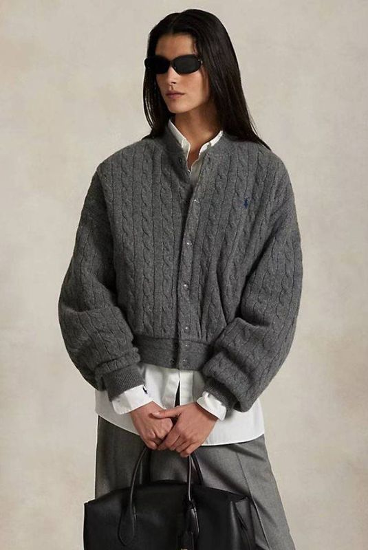 Polo Ralph Lauren - Regular Fit - Bomberjack - Gebreide Look - Dames