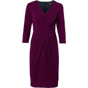 Mart Visser - Levi - Midi Jurk - Donkerrood - Lange Mouwen - V-hals