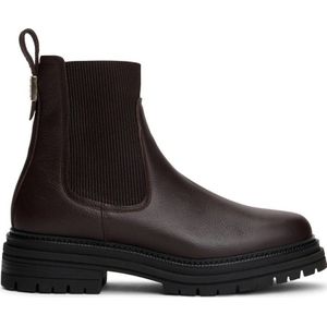TOMMY HILFIGER - Chelsea boots - Donkerbruin - Leer