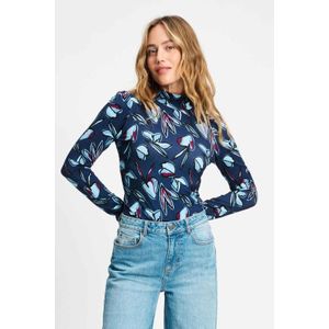 POM Amsterdam - Gebloemde Top - Donkerblauw