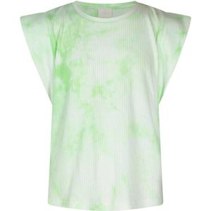 AI&KO tie-dye T-shirt Cora groen/wit