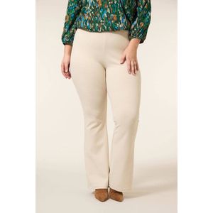 Miss Etam Plus flared high waist broek zand