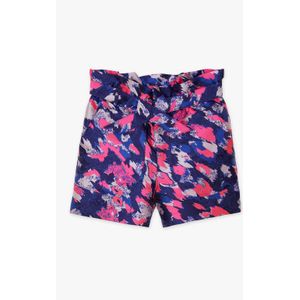 CKS loose fit short LISBON met all over print donkerblauw/ roze/ paars