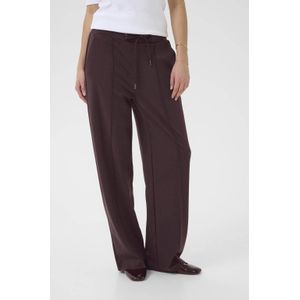 Kaffe - KAjenny - Slim Regular Waist Broek - Roodbruin