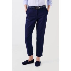 Caroll slim low waist broek donkerblauw