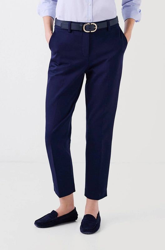Caroll slim low waist broek donkerblauw