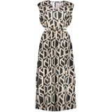 Geisha jurk met cut out zwart/beige