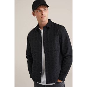WE Fashion - Overshirt - Zwart - Boxy Fit - Lange Mouwen