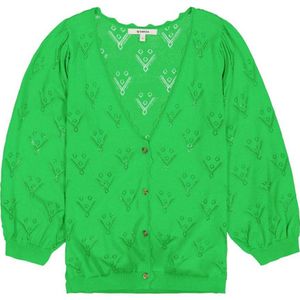 Garcia vest met ingebreid patroon groen
