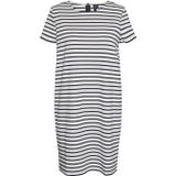 VERO MODA gestreepte jurk VMABBY wit/zwart